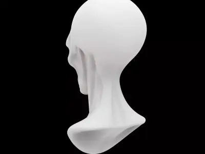 Extraterrestrial Bust 3D Print Model 3D print model
