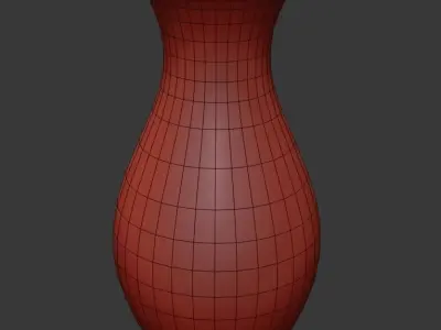 Vases Set group of Low-poly 3D model