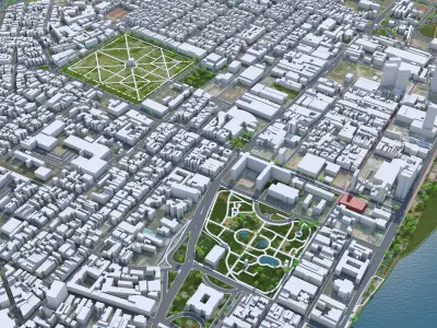 Recife Brazil 30km Low-poly 3D model