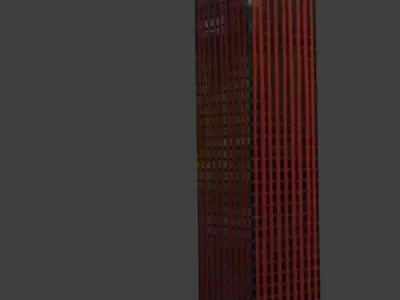 Rotterdam - The Red Apple Building Low-poly 3D model