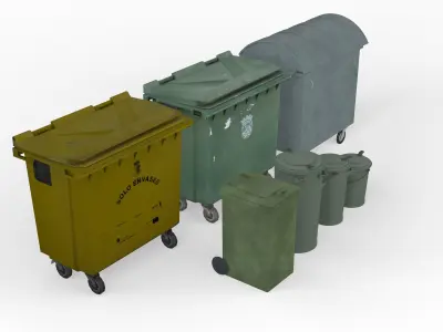 Garbage Containers and Bins 3D model