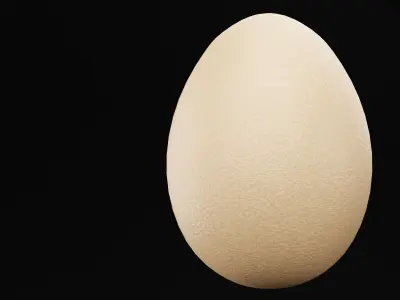 Realistic Red Egg Low-poly 3D model
