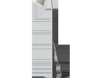 LERSTA Floor  reading lamp white 3D model
