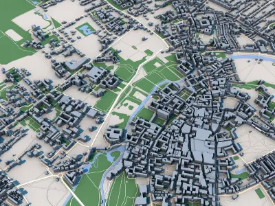 Cambridge City England 3D model