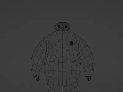 Baymax 3D Model big hero figure Low-poly 3D model