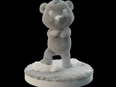 3D cartoon Bear 3D model