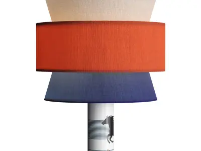 Striped Pony Floor Lamp 3D model