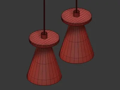 PIET CONE WOOD 3D model