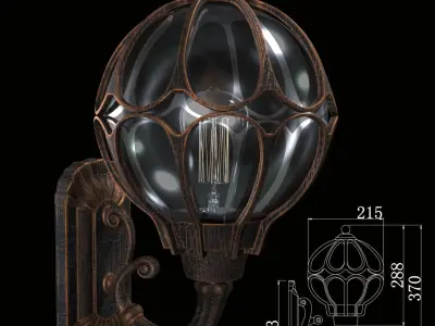 Street Light Maytoni O024WL-01G 3D model