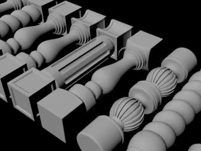 bbq skewers handles 3D model