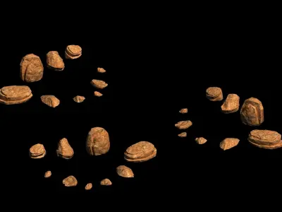 Desert - Mountain - Wind Stone 13 3D model