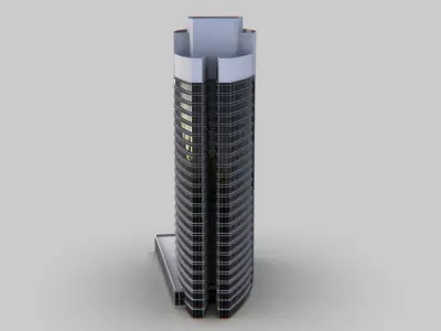 Office Building Low-poly 3D model