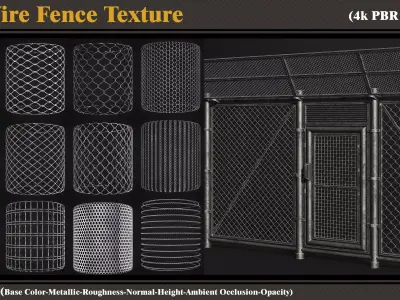 30 Wire Fence Texture Texture