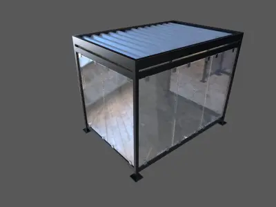 Bus Station Low-poly 3D model purchase