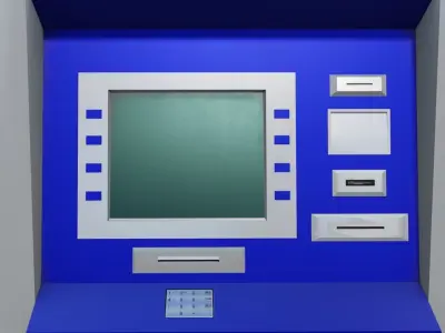 ATM Cash Machine Low-poly 3D model