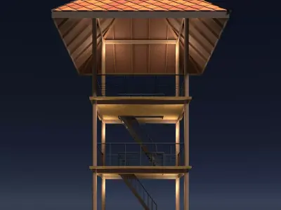 Tropical tower 26A02 3D model