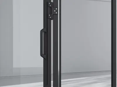 Aluminium door 319 3D model