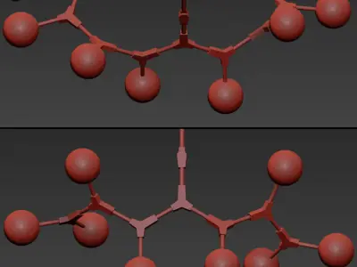 Golden Branches Pendant Light 3D model