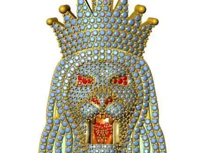 HIP HOP LION KING JEWELLERY 3D model