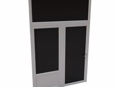 Building door  Low-poly 3D model