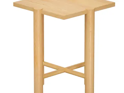 Jo Wood Square End Table Crate and Barrel 3D model