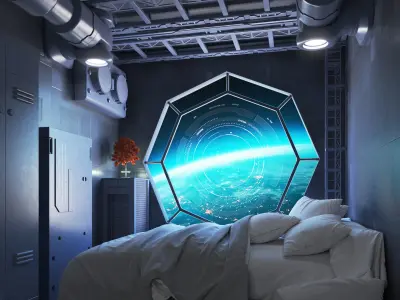 Sci-fi Interior Space View 3D model