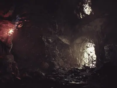 Ancient Cavern Set III - Unreal Engine Asset Pack Low-poly 3D model