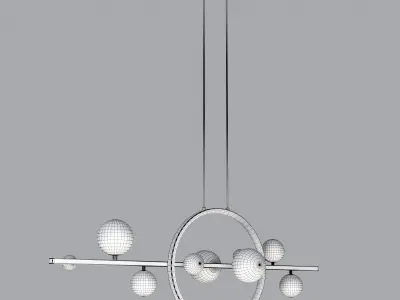 LED suspended ceiling lights Low-poly 3D model