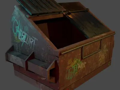 Container Garbage Low-poly 3D model