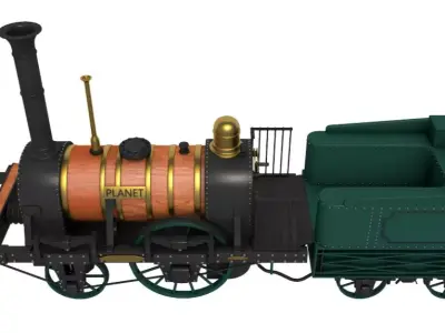 Planet by Robert Stephenson 1830 Locomotive 3D model