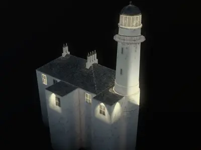 Toward Point Lighthouse Low-poly 3D model