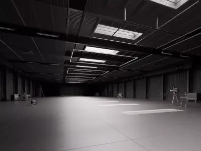 Hangar Interior V3 Low-poly 3D model