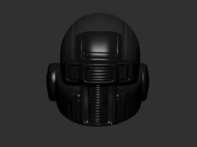 helmet high poly sculpt 3d printable ver 7 3D model 3D model 59