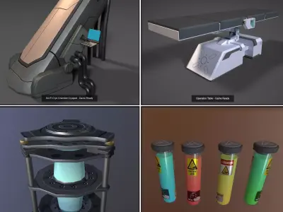Sci-Fi Laboratory - Game Ready 3D Model Pack
