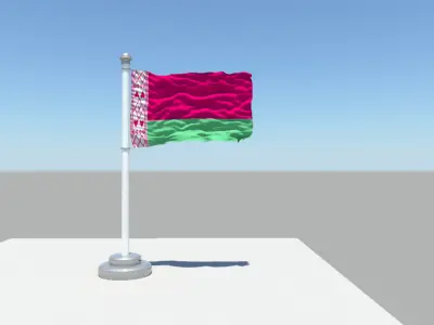 Belarus flag 3D model