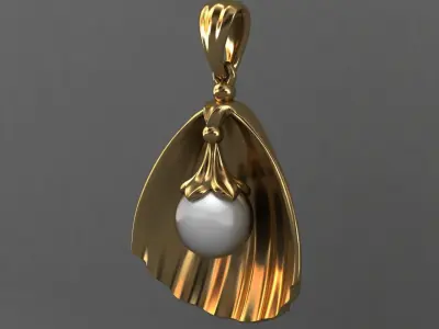 Seashell Pendant 3D print model