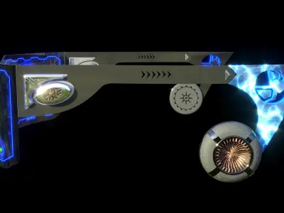 Futuristic Visor Headset 3D model