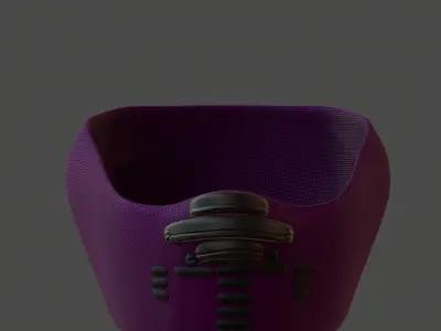 Gas mask helmet 3d model scifi Low-poly  Low-poly 3D model