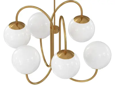 Gooseneck Chandelier Low-poly 3D model