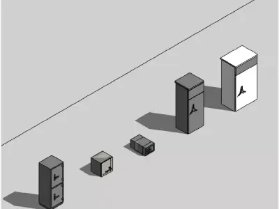 Safes - Pack of revit families 3D model