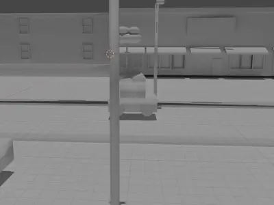 SMALL cycle render town Free 3D model