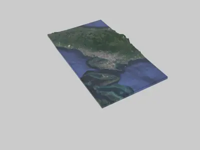 Cebu City Low-poly 3D model