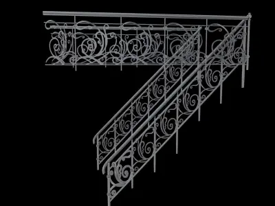 Stair Case Bars 3D model