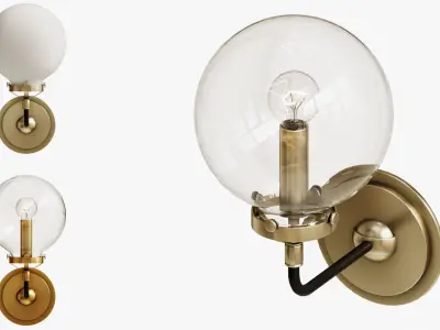 wall light bistro globe collection 3D model