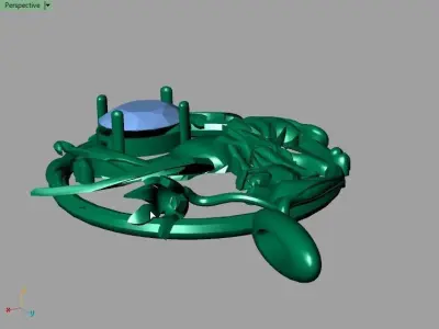 Ruby lion pendant 3D print model