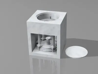 3D Modular Wall Night Light Cube Lamp Design STL STEP OBJ 3D print model