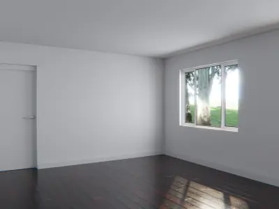 Interior Startup Base Mesh Livingroom Scene Low-poly 3D model