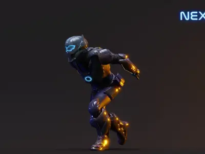 Nexus - Low Poly Sci-fi Character Low-poly 3D model