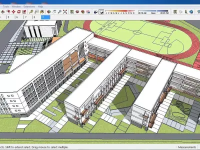Sketchup School and University G2 3D model
