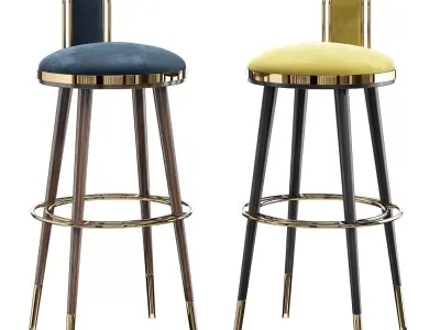 BAR CHAIR MORIS Low-poly 3D model
